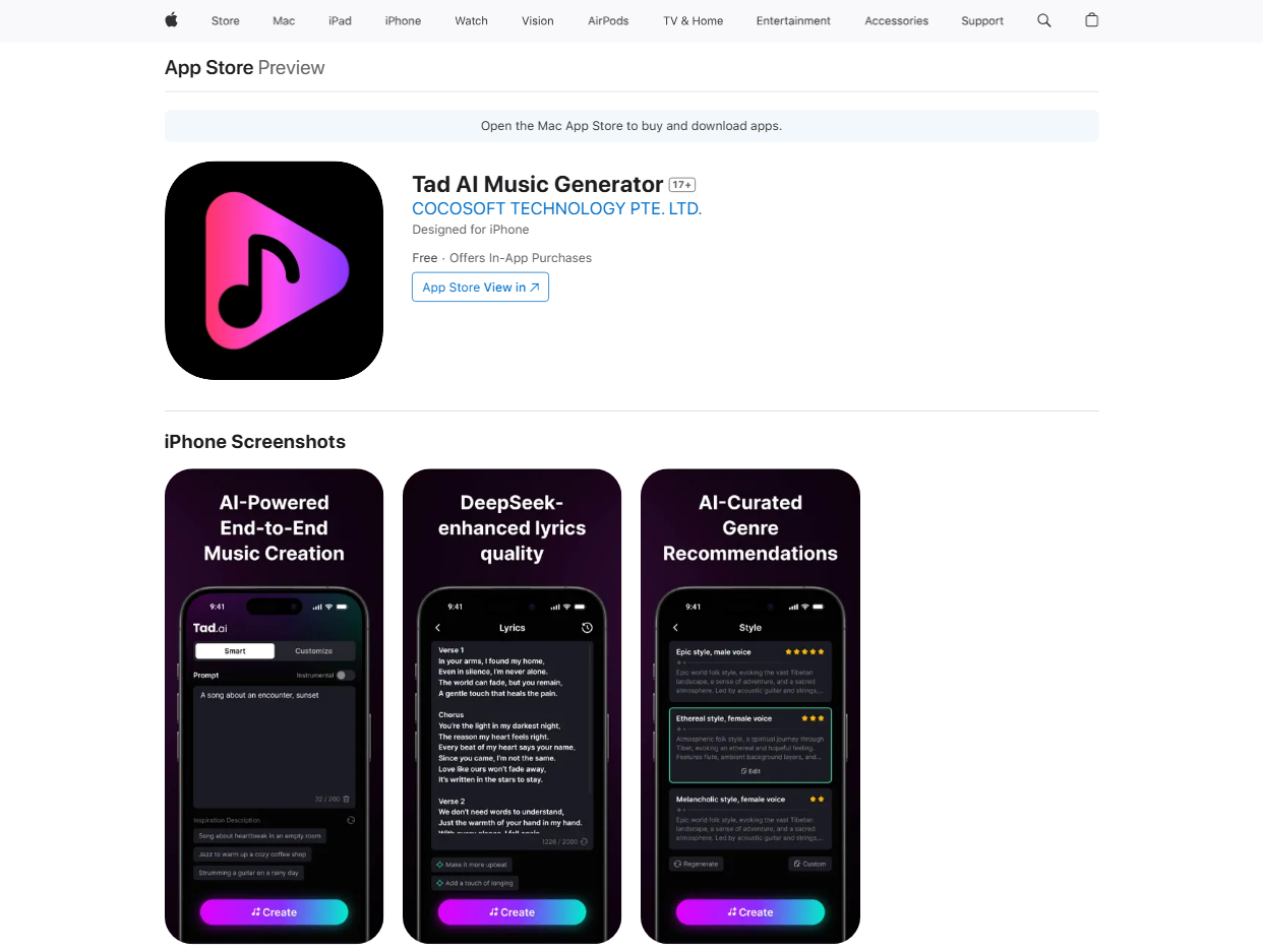 Tad AI app
