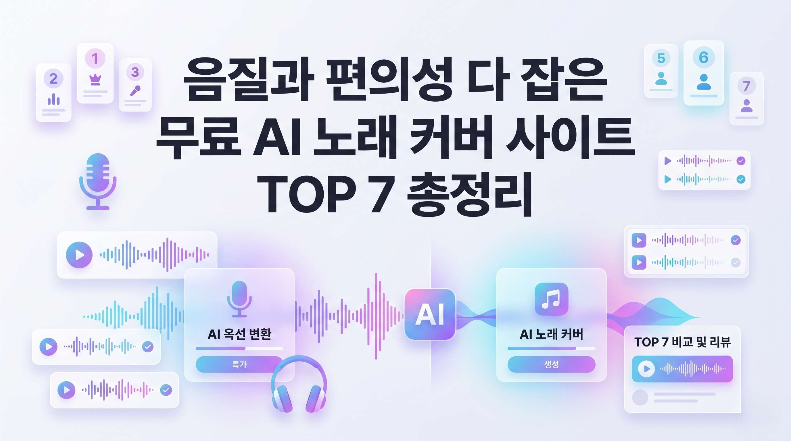 음질과 편의성 다 잡은 무료 AI 노래 커버 사이트 TOP 7 총정리