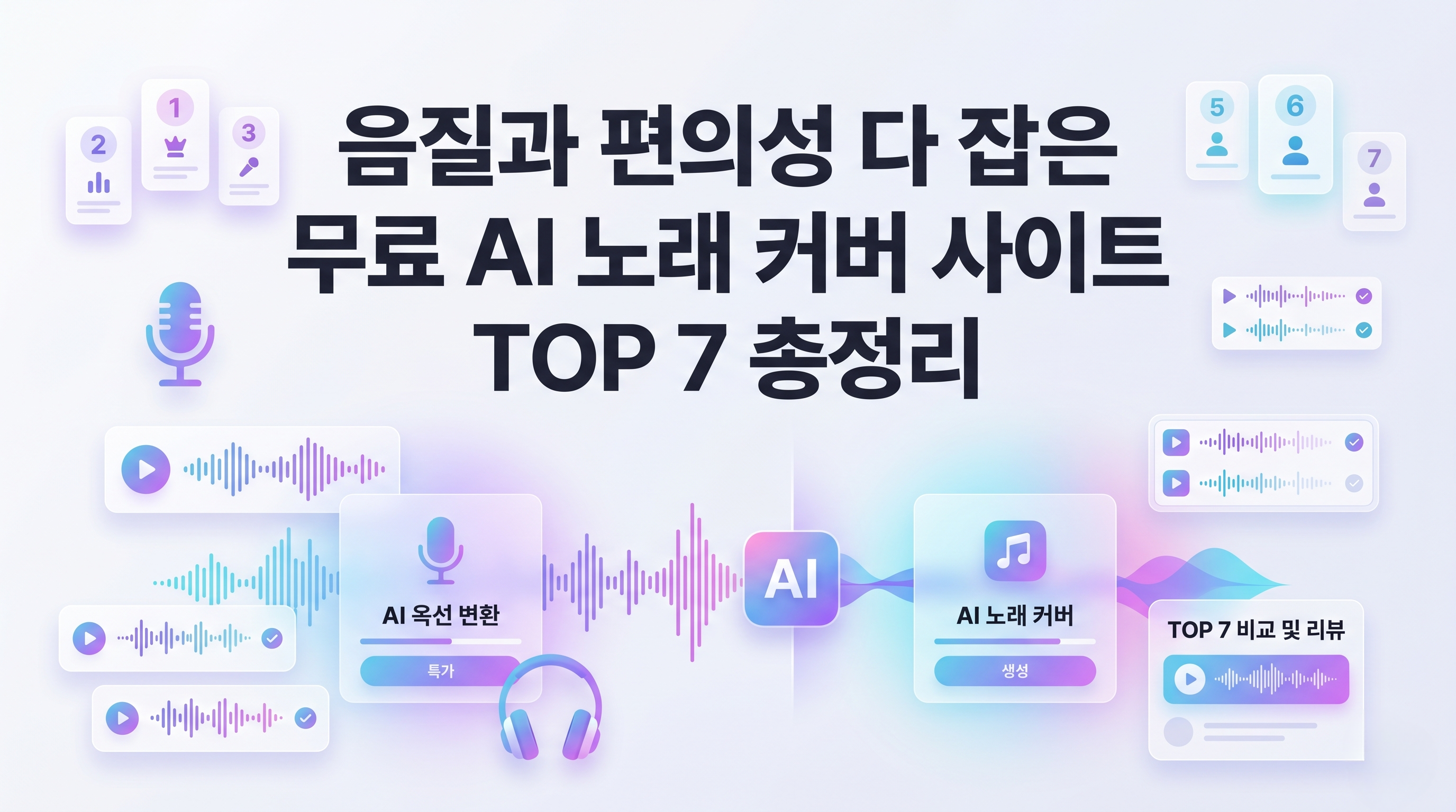음질과 편의성 다 잡은 무료 AI 노래 커버 사이트 TOP 7 총정리