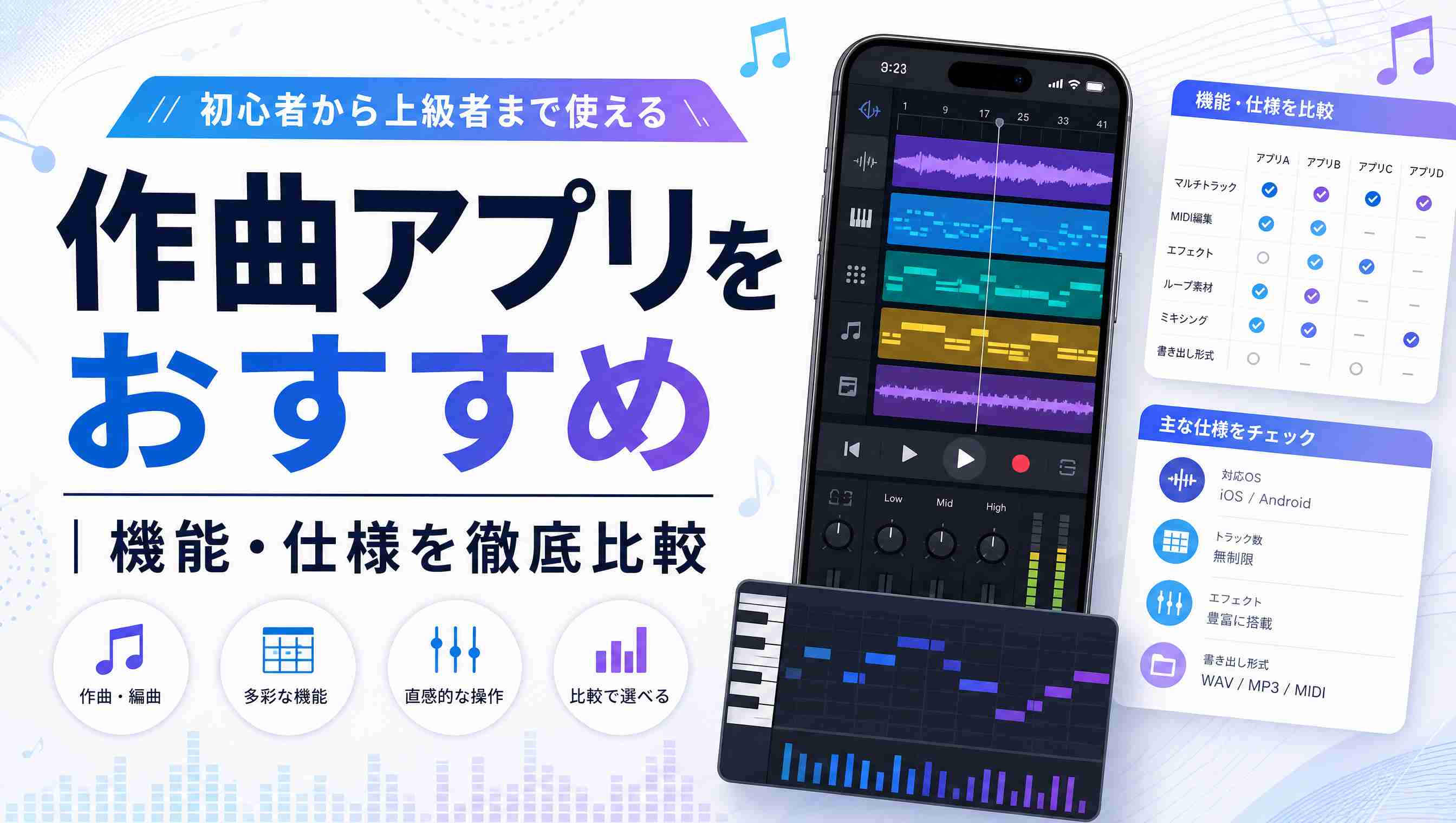 作曲アプリおすすめ9選
