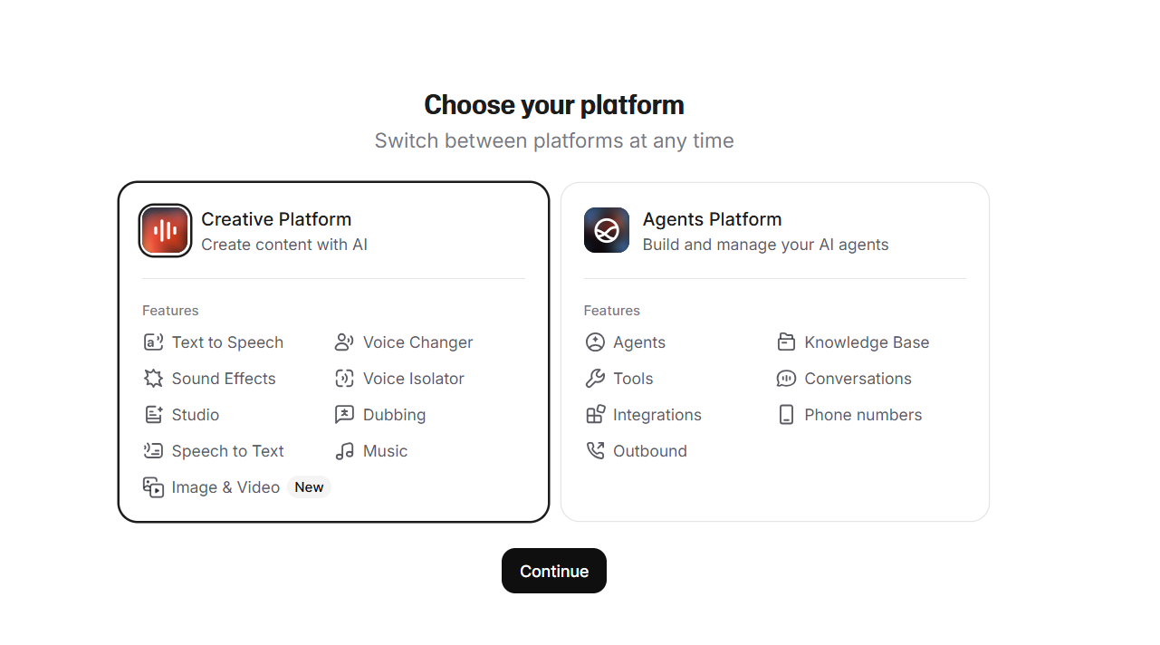 choose your platform