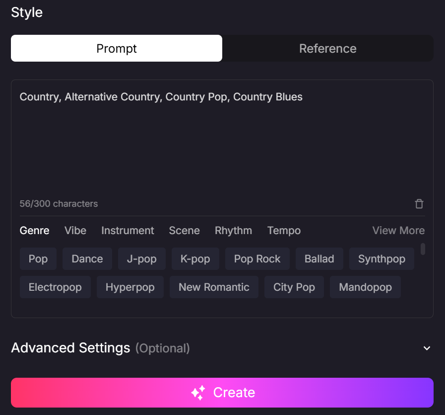 country style input