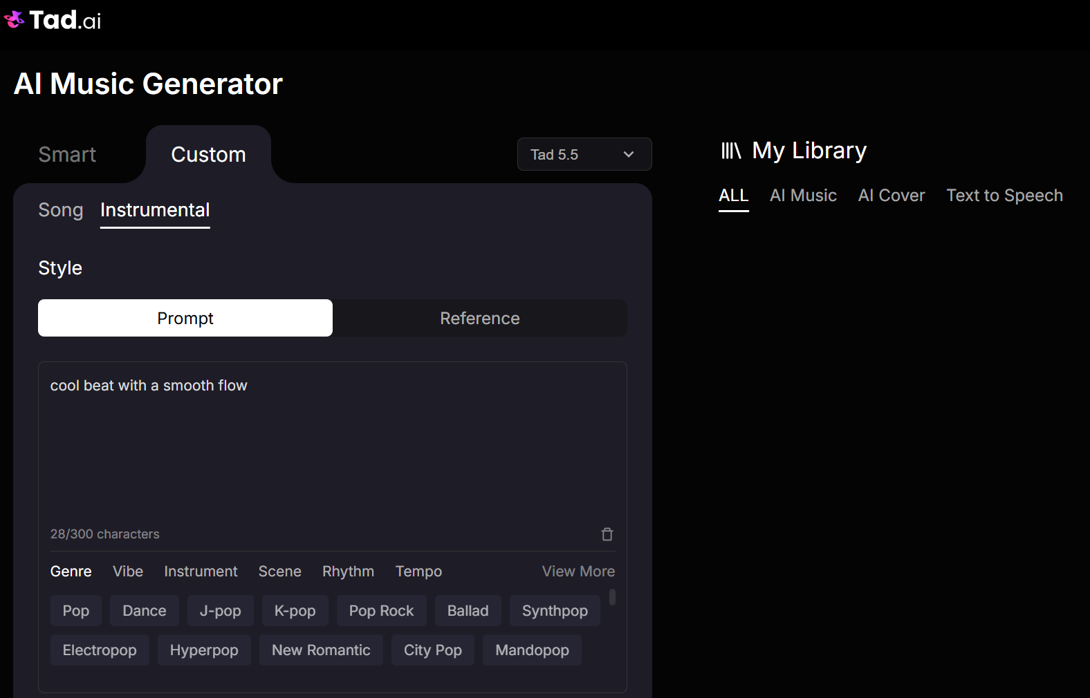 detailed prompt input