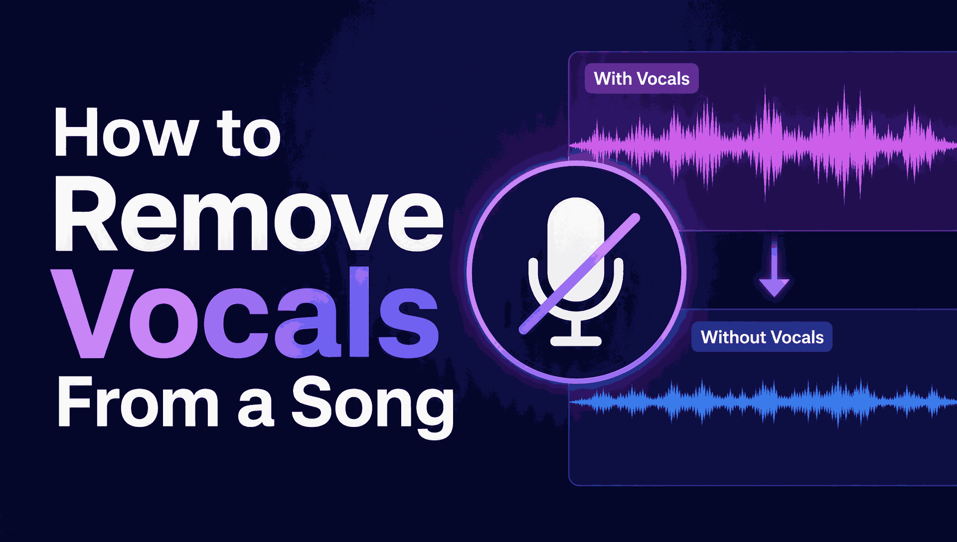 How to Remove Vocals From a Song
