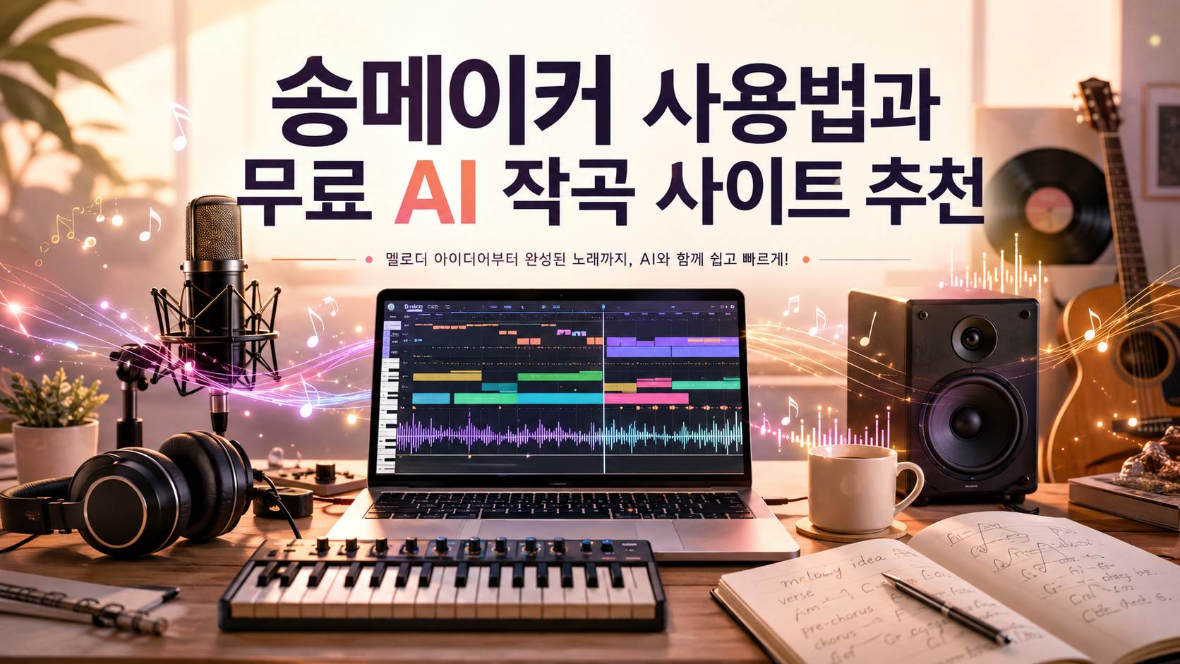 송메이커 사용법과 무료 AI 작곡 사이트 추천 (2026)