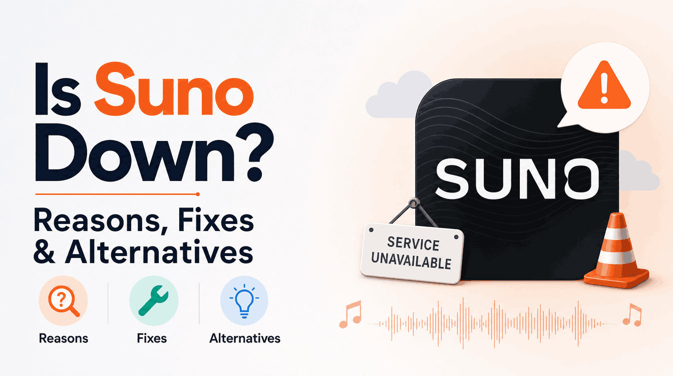 Is Suno Down? Reasons, Fixes & Alternatives