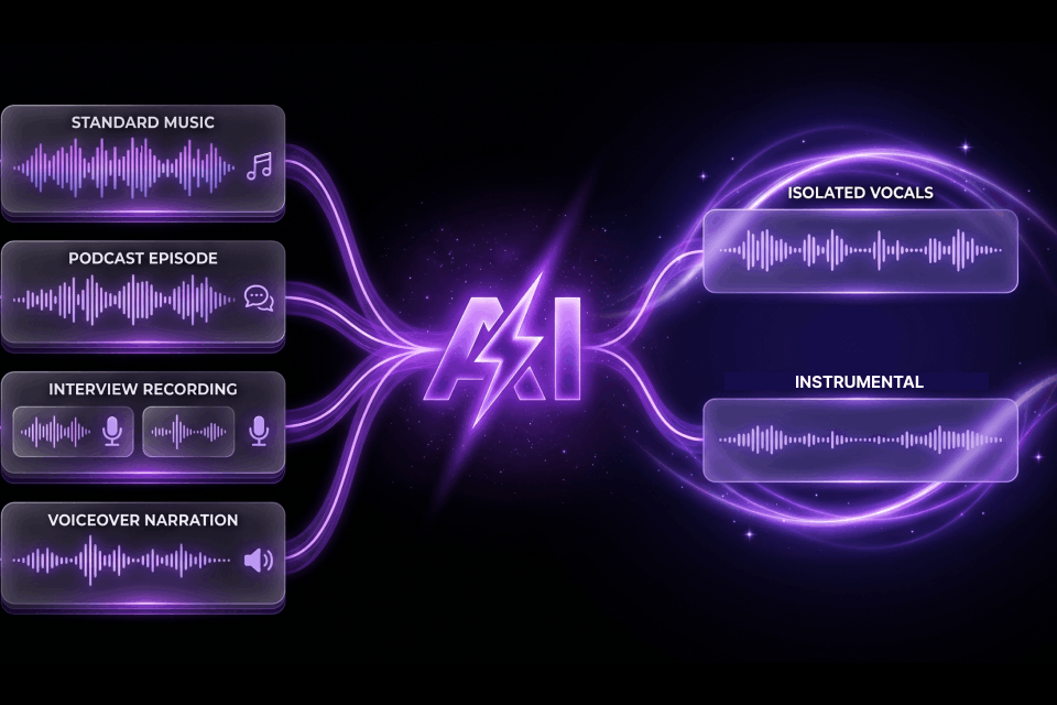 Separate Different Types of Audio