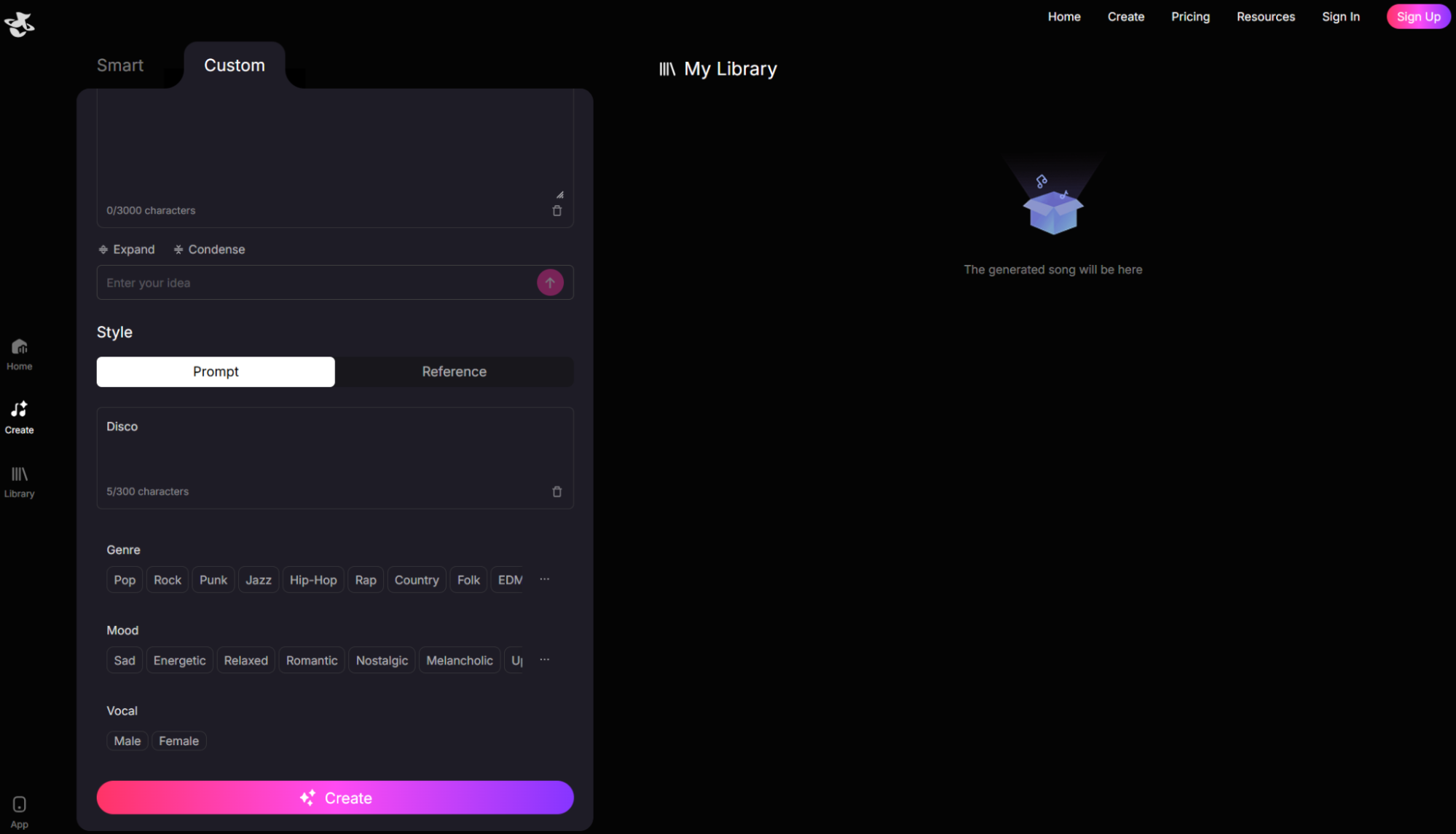 Tad AI music generator